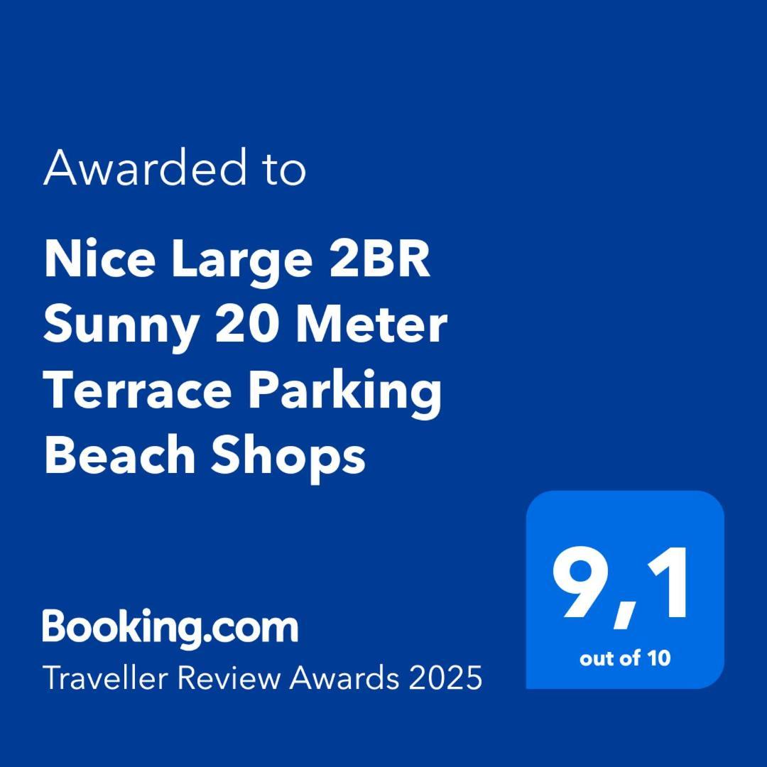 Nice Large 2Br Sunny 20 Meter Terrace Parking Beach Shops Exteriér fotografie